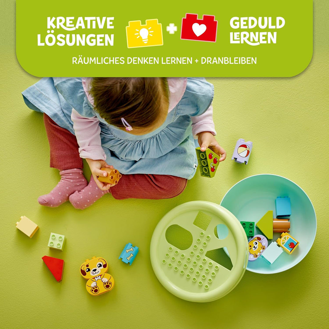 LEGO DUPLO Shape Sorter: Puppy House - Educational Sorting Toy for Toddlers, with Colourful Bricks i
