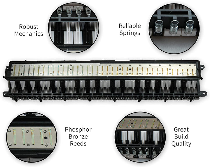 Tuyama® TMD-132 Melodica Melodika mit Mundstück, 2 Mundschläuchen, Notenblatt und Koffer (32 Tasten)