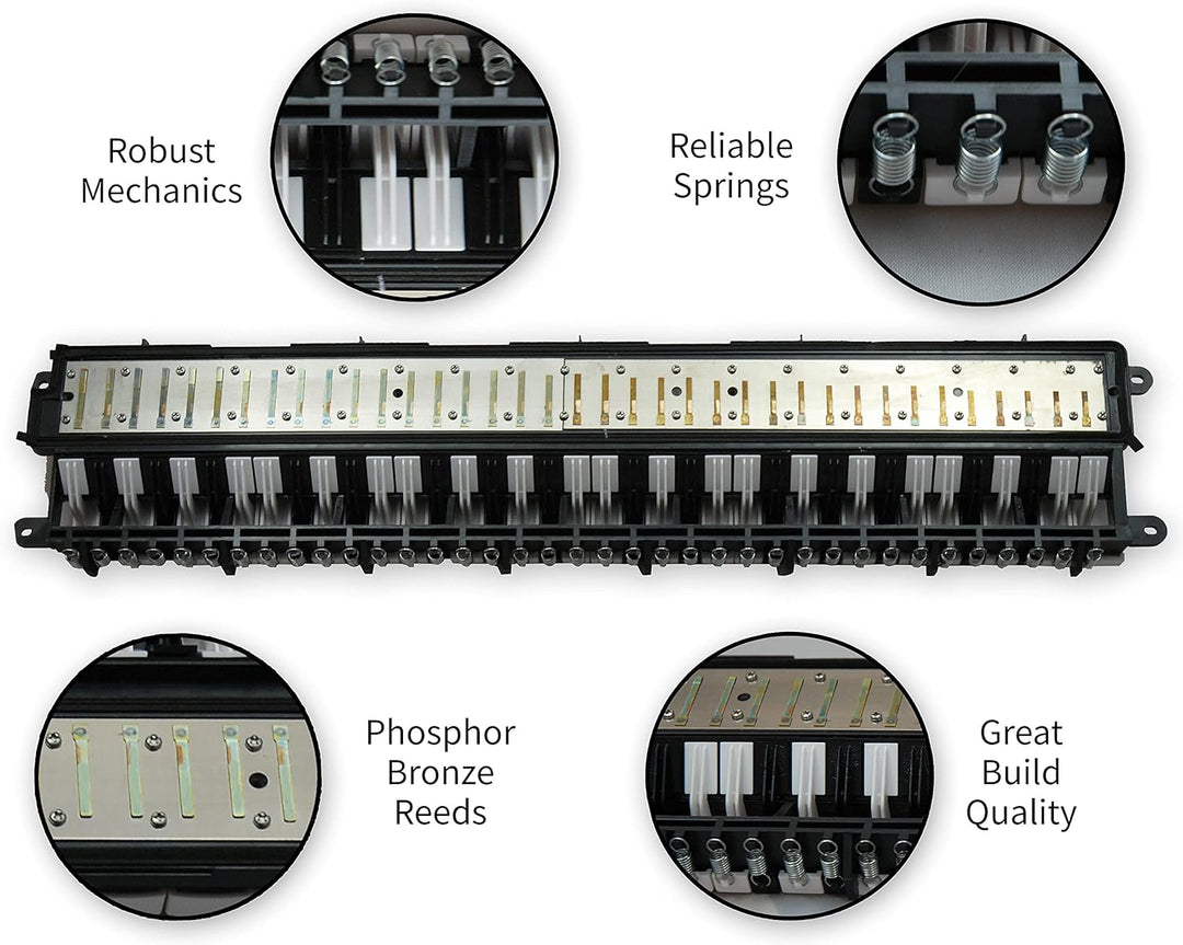 Tuyama® TMD-132 Melodica Melodika mit Mundstück, 2 Mundschläuchen, Notenblatt und Koffer (32 Tasten)
