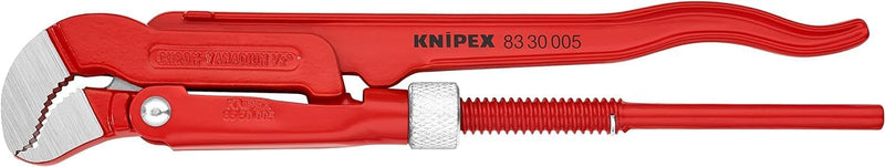 KNIPEX Rohrzange S-Maul, Chrom-Vanadium, rot pulverbeschichtet, 245 mm, 83 30 005 245 mm, Spannweite