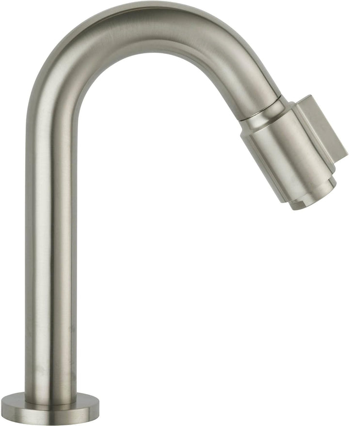 Essential 2.0 Kaltwasserhahn Gäste WC - 19 cm Hoher Waschtischarmatur - Messing - Mit Rosetten - Geb