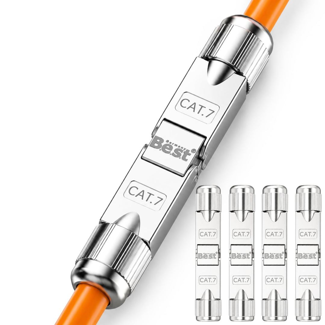 Germany B.e.s.t 5x CAT 7 Netzwerkverbinder werkzeuglos STP Kupplung feldkonfektionierbar für Etherne
