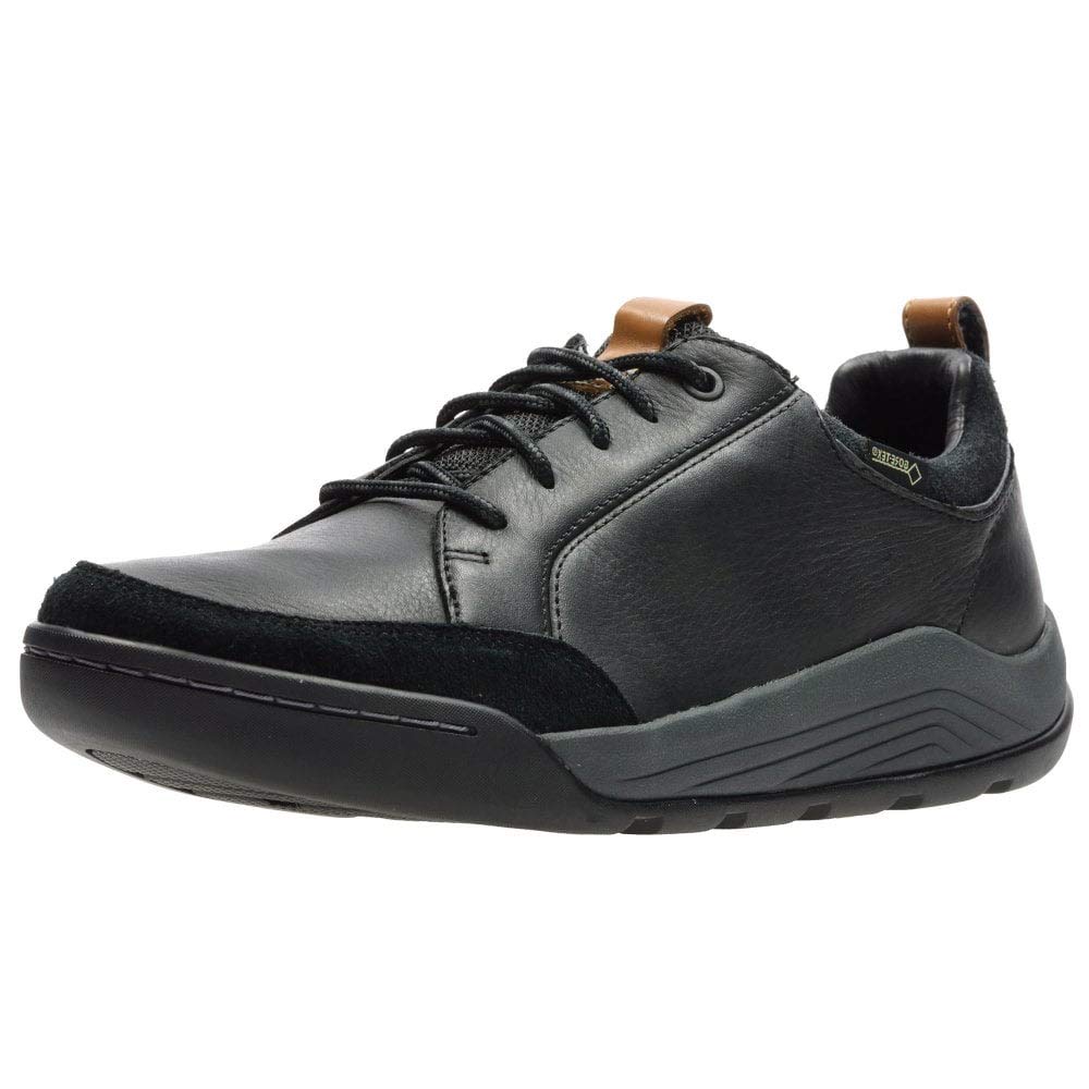 Clarks Herren Ashcombebaygtx Derbys 39.5 EU Schwarz Black Leather, 39.5 EU Schwarz Black Leather