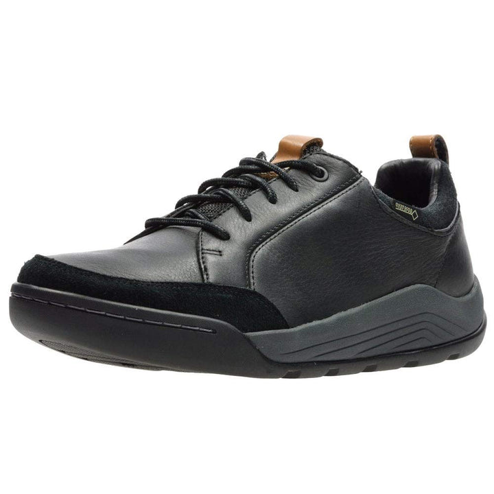 Clarks Herren Ashcombebaygtx Derbys 39.5 EU Schwarz Black Leather, 39.5 EU Schwarz Black Leather