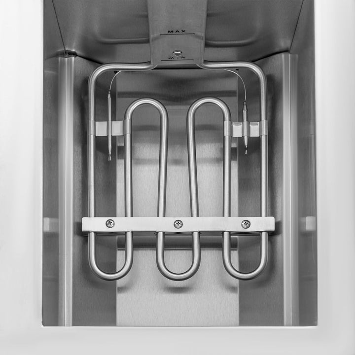 Elektrische Friteuse Gewerbliche, 6000W Küchenbratmaschine 2 * 10 L Körben, Einstellbare Temperatur