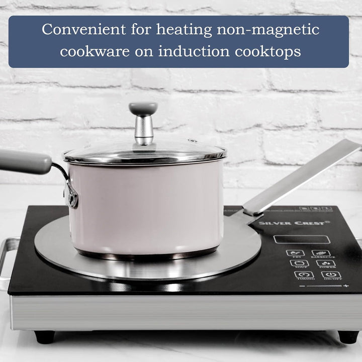 ACTIV CUISINE Induktion Adapterplatte 24cm Induktionsadapterplatte mit abnehmbarem Edelstahlgriff Mo