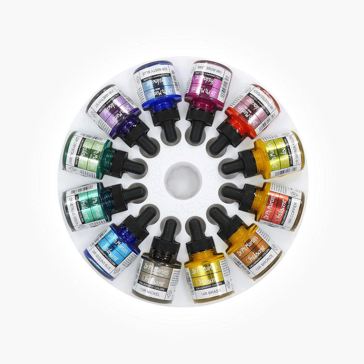 Dr. Ph. Martin's Iridescent Calligraphy Color, 1.0 oz, Set of 12 (Set 2)