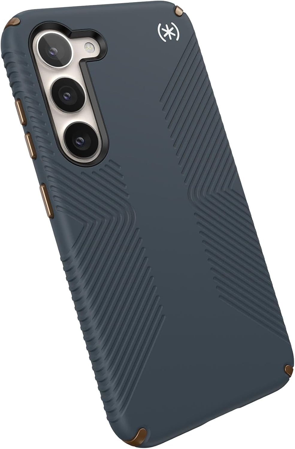 Speck Products Presidio 2 Grip Schutzhülle für Samsung Galaxy S23, Anthrazit/Cool Bronze/Weiss Anthr
