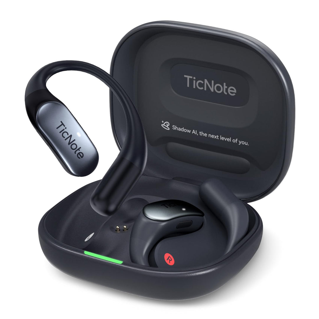 TicNote Pods Wearable KI-Sprachrekorder, 4G integriert kein Smartphone nötig – Sprachaktiviertes Auf