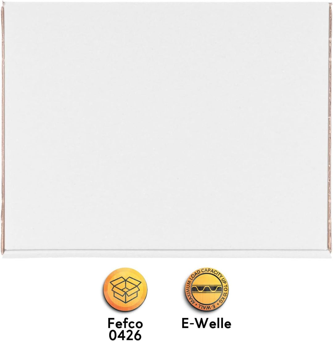 verpacking Grossbriefkartons Weiss 165x125x20 mm - A6 - Versand Post Faltschachtel Kalenderverpackun