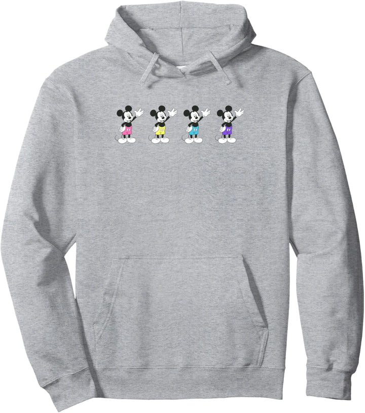 Disney Mickey And Friends Mickey Mouse Neon Line Up Pullover Hoodie