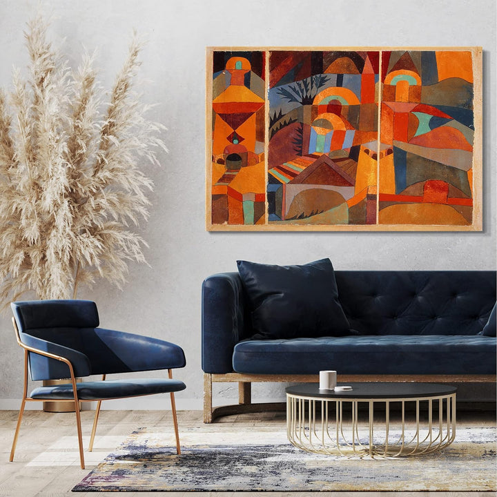 Printed Paintings Leinwand (80x60cm): Paul Klee - Tempelgärten (1920) 80x60 cm, 80x60 cm