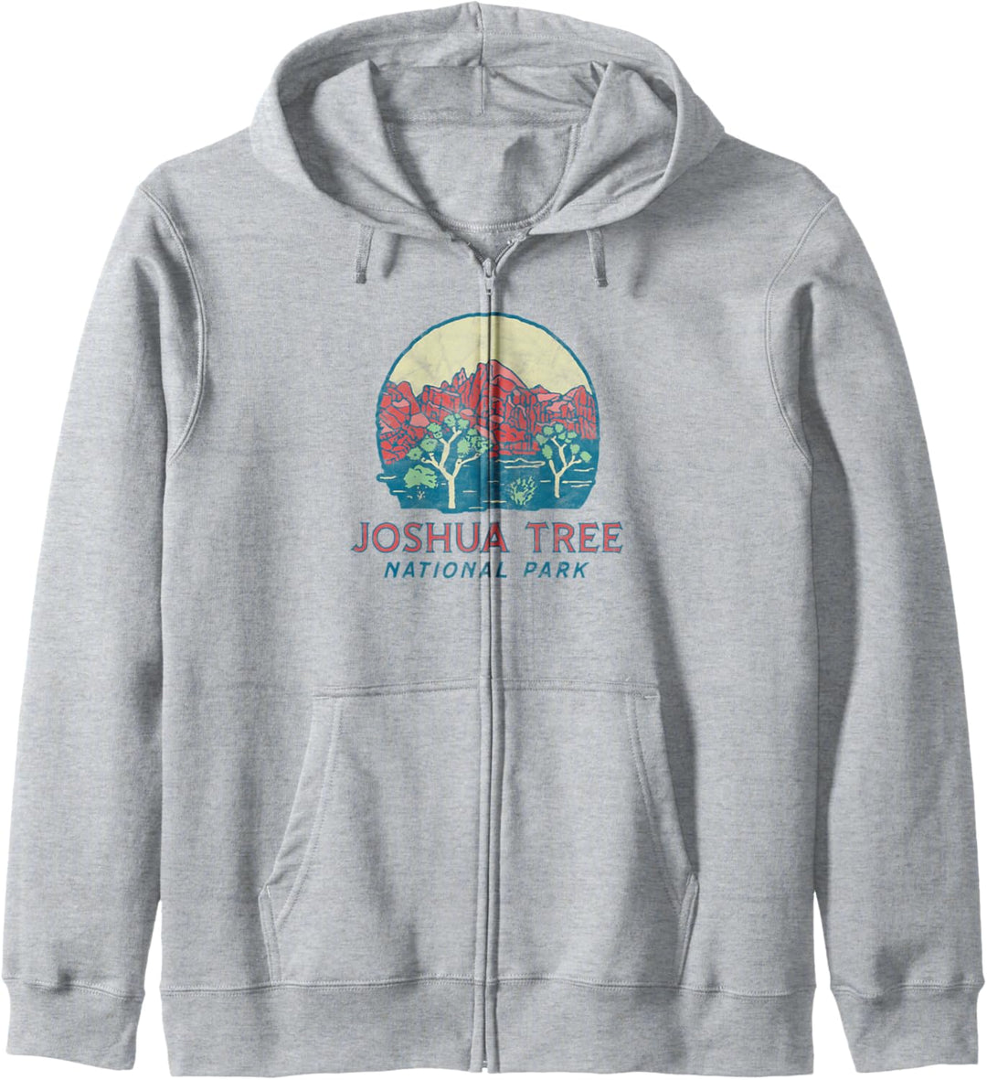 Joshua Tree Vintage Red Rock Mountains & Trees Sketch Kapuzenjacke