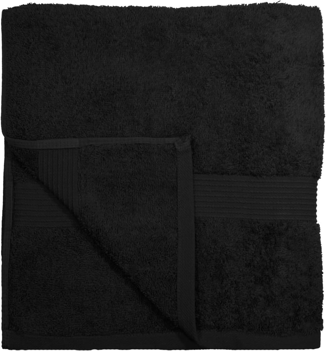 Julie Julsen 2er Pack Saunatücher vielen Farben Reine Baumwolle Qualität 500 GSM Strandtuch Schwarz