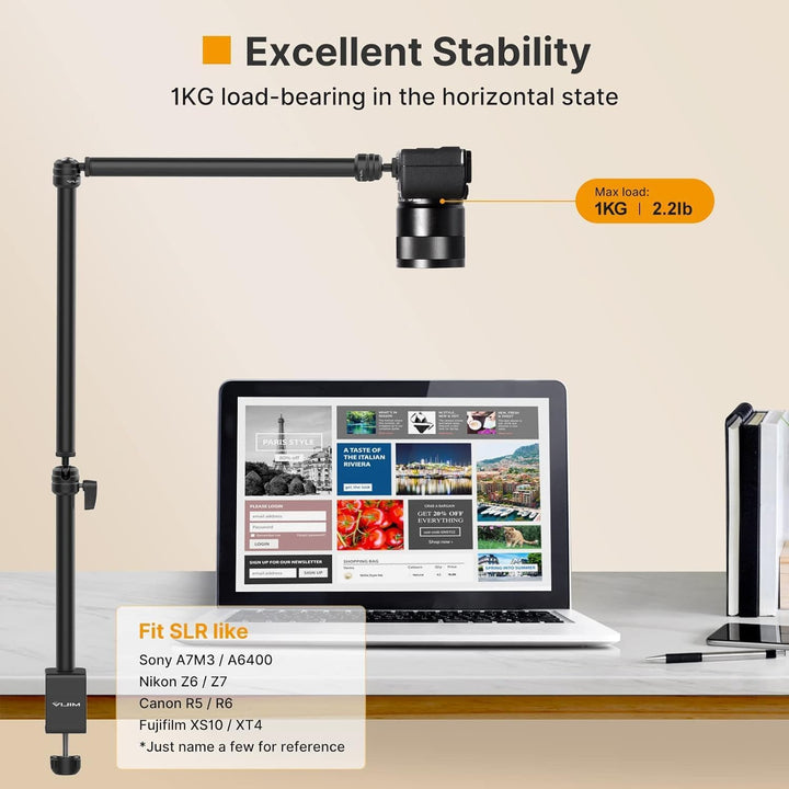VIJIM LS08 Stativ mit Tischklemme und Arm