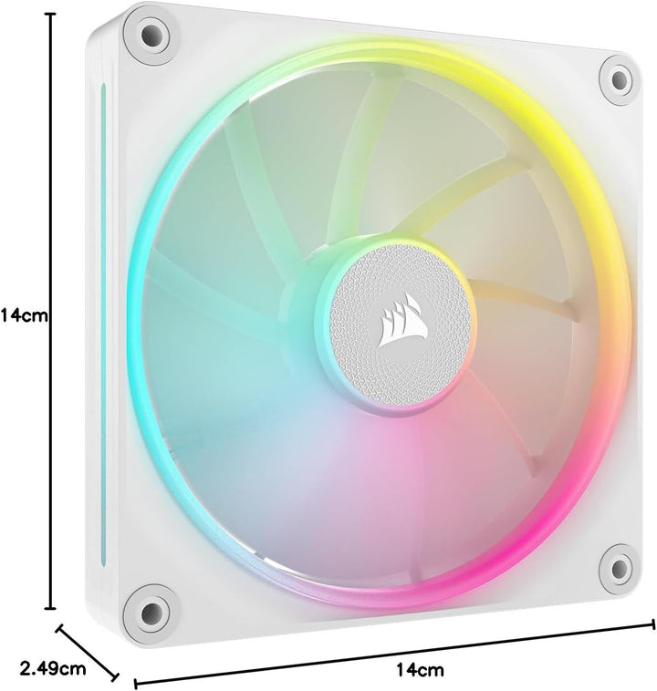 CORSAIR iCUE LINK LX140 RGB 140mm PWM-Lüfter Einzelpackung – Dual Light Loops – Erfordert iCUE LINK