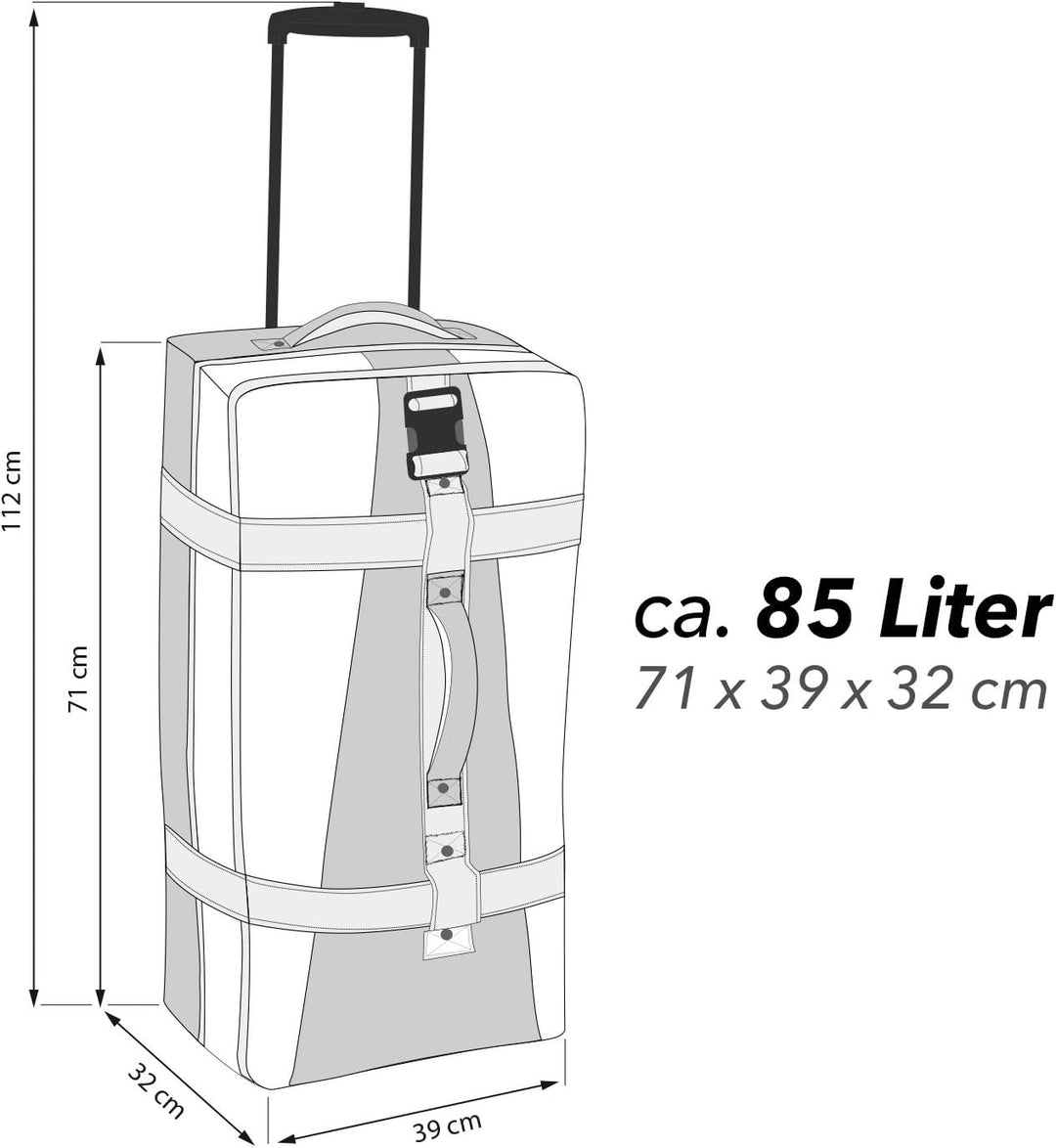 BoGi Bag Reisetrolley Koffer Schwarz Grün L, Schwarz Grün L