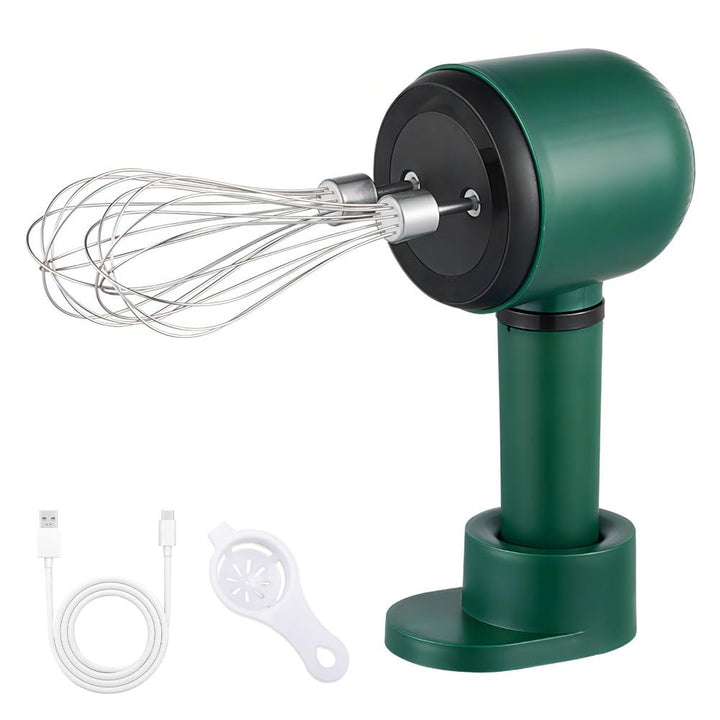 Kabelloser Handmixer, Elektrischer Schneebesen mit Ständer, 3 Geschwindigkeiten, Handquirl aus Edels