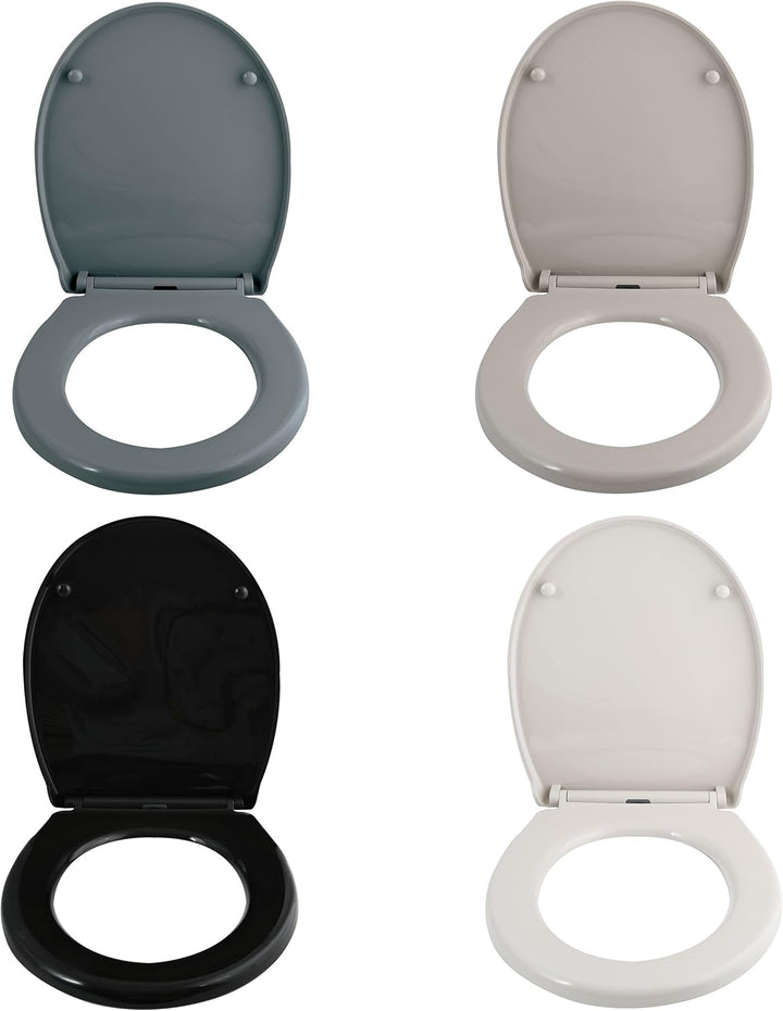 spirella Toilettendeckel oval Klodeckel mit Quick-Release-Funktion und Softclose Absenkautomatik. An