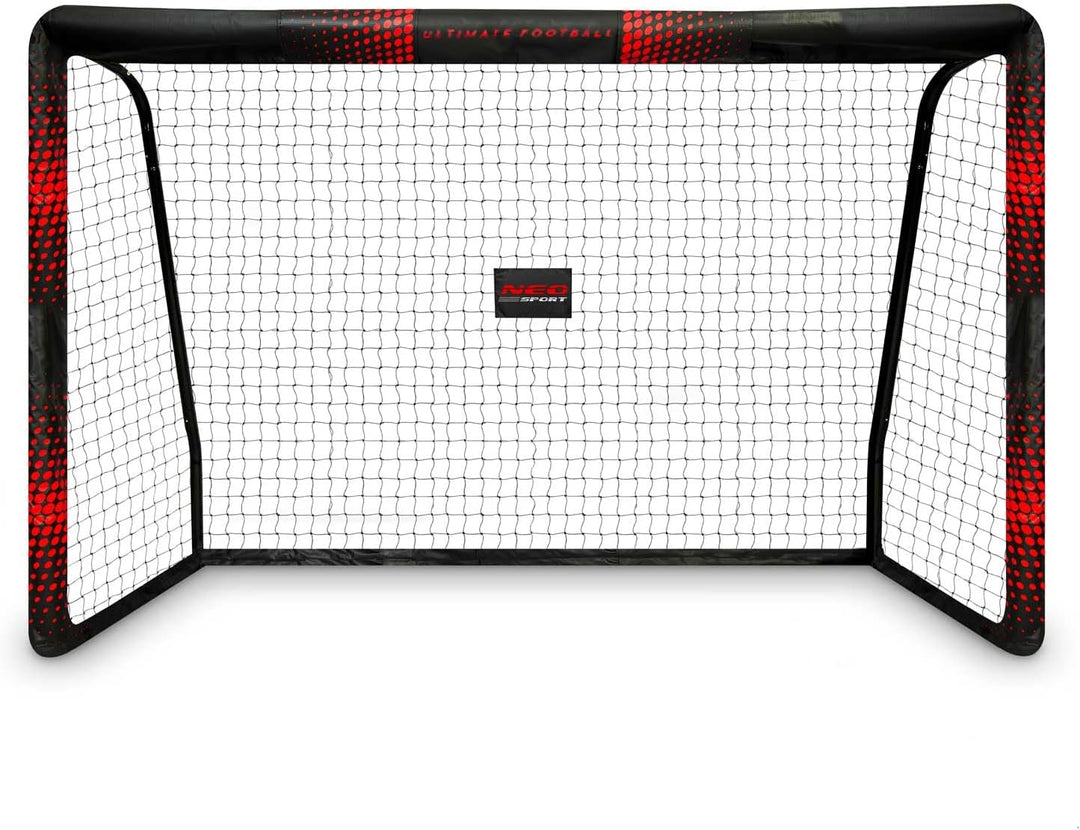 Neo-Sport Fussballtor Fussball Tor für Kinder und Erwachsene Mit Schutzhülle 300 x 200 x 120 cm Schw