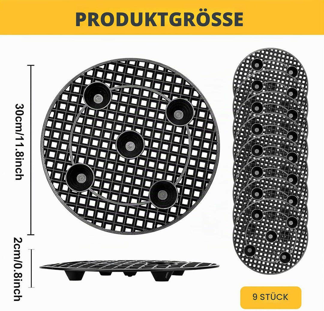 Topfpflanzen Ständer, 9 Stück Topfpflanzenständer 30CM, Pflanzenständer, Blumentopf Ständer, Drainag