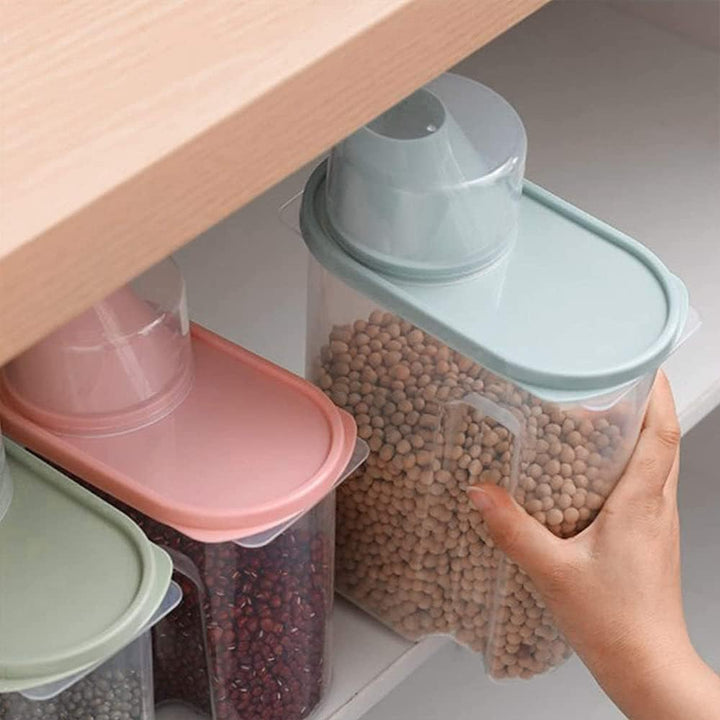 4 Stück Getreidelagerbehälter,Vorratsglas Für Lebensmittel,Lebensmittelaufbewahrungsbox Messbecher,G