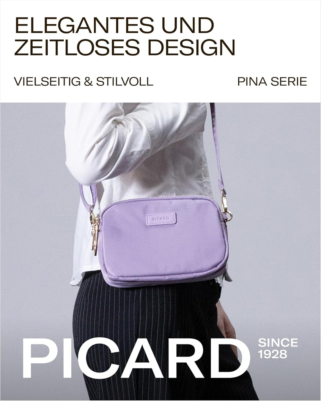 Picard Damen Schultertasche PINA aus Nylon Klein | mit Reissverschluss | Schultertasche | Alltag, Au