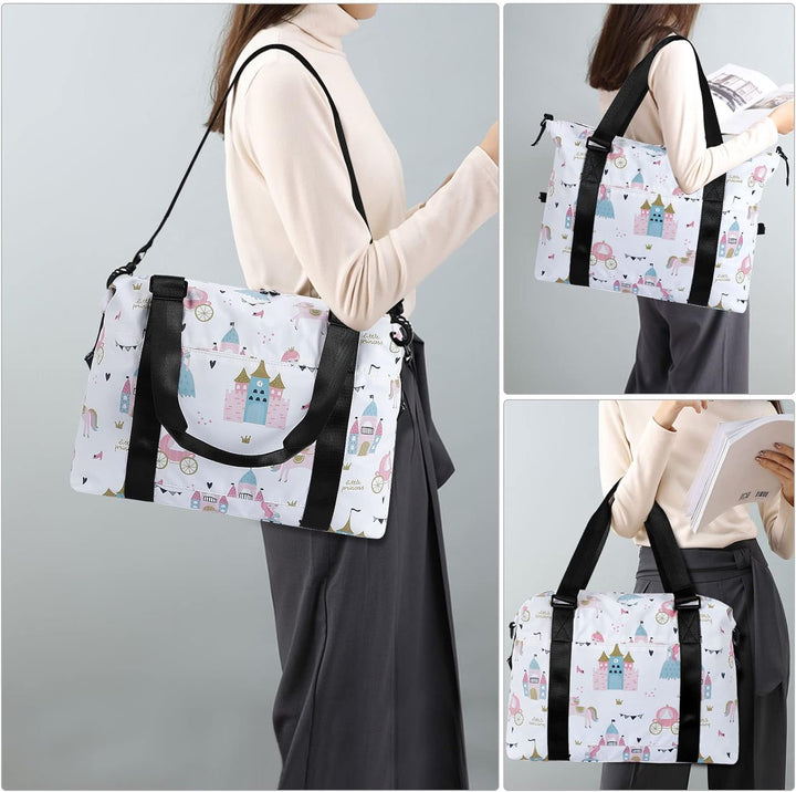 HAWEE Sporttasche Damen Gross Leichte Reisetasche Herren Faltbare Gym Duffel Bag Weekender Travel Ba