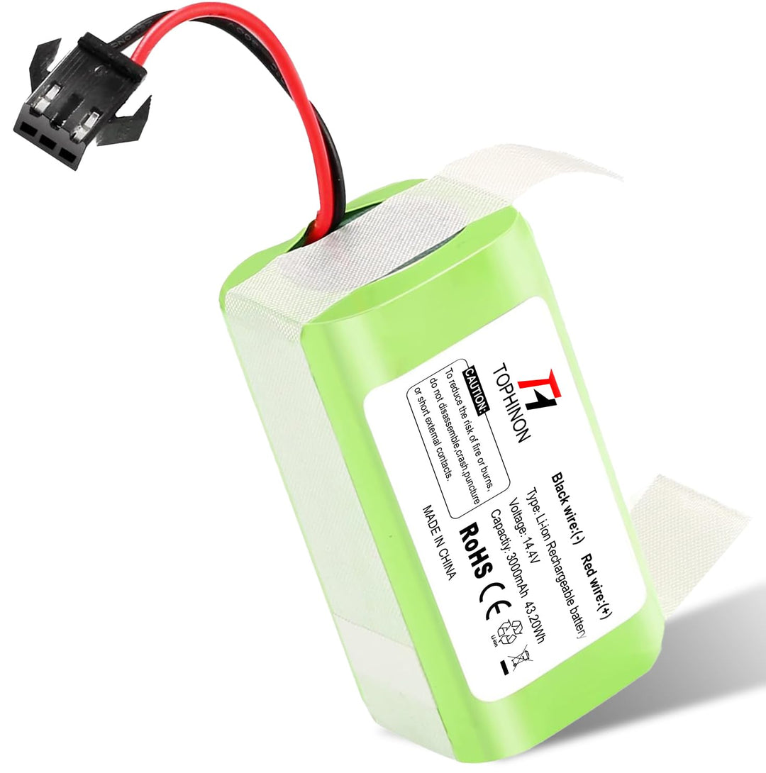 HT TopHinon 14.4V 3000mAh Li-ion Ersatzakku für Conga Excellence 950 990 1090 1790 1990, Eufy RoboVa