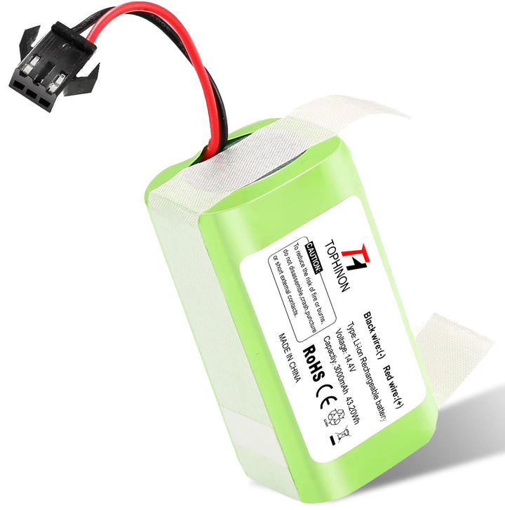 HT TopHinon 14.4V 3000mAh Li-ion Ersatzakku für Conga Excellence 950 990 1090 1790 1990, Eufy RoboVa