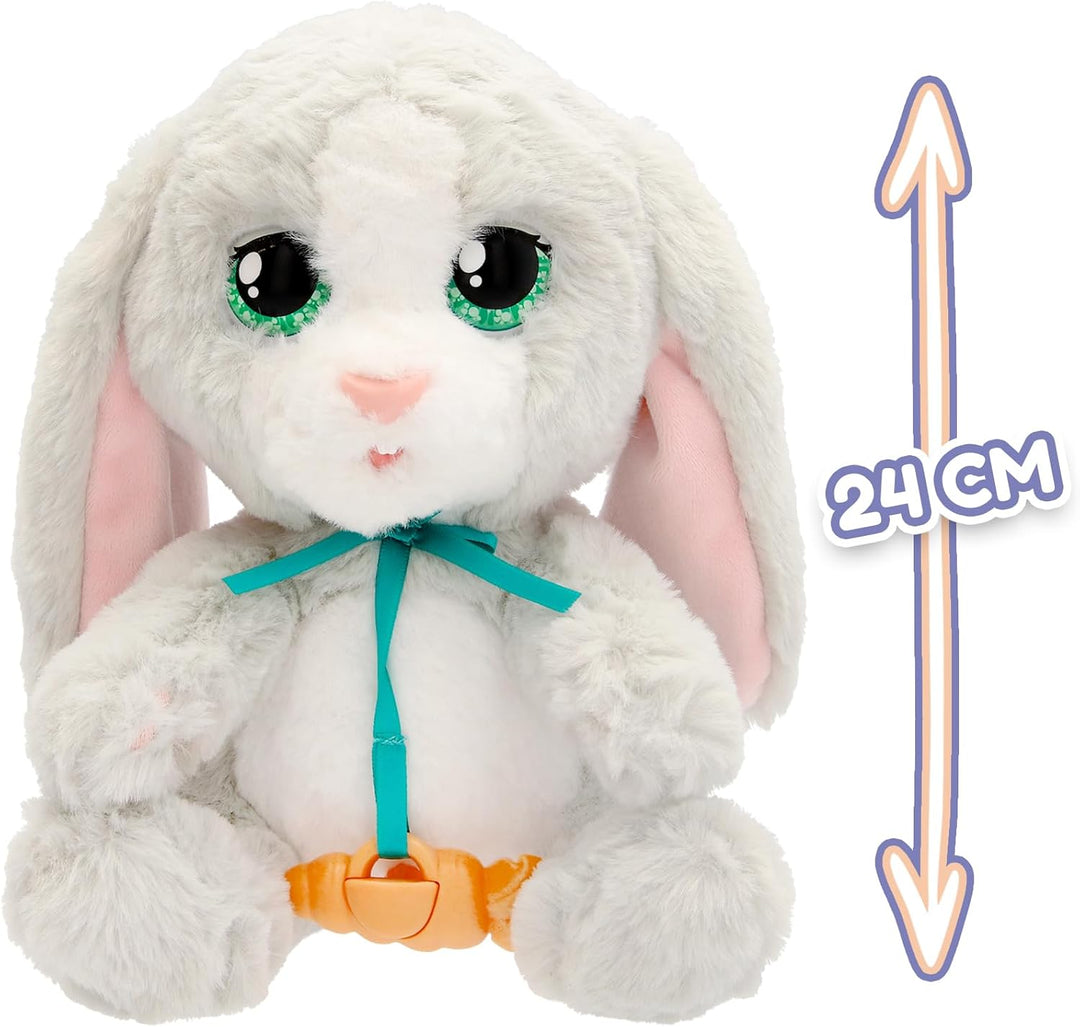 BABY PAWS Bunny, Interaktiver Plüschhase mit Lauten, der die Augen öffnet und Schliesst und einen Tr