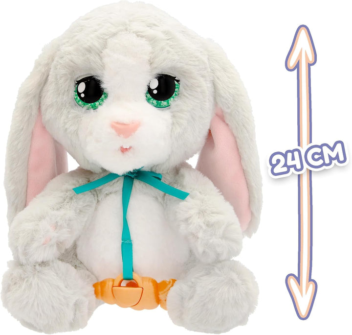 BABY PAWS Bunny, Interaktiver Plüschhase mit Lauten, der die Augen öffnet und Schliesst und einen Tr
