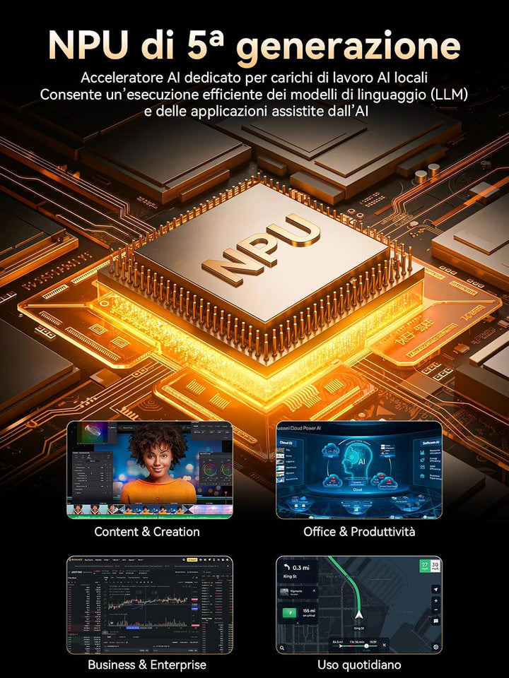 GMKtec EVO-T2S AI Mini PC Core Ultra X7 358H (up to 5.1GHz) Mini Gaming Computers, 64GB LPDDR5X 8533