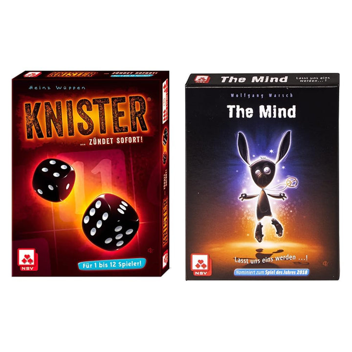NSV - 4050 - KNISTER - Würfelspiel & 4059 - The Mind - Kartenspiel Bundle mit Kartenspiel, Bundle mi