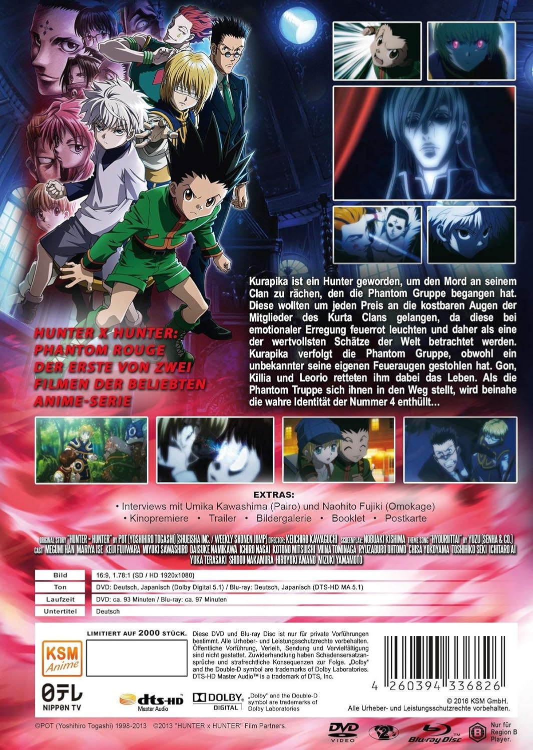 HUNTERxHUNTER - Phantom Rouge (Special Edition im Mediabook inkl. DVD + Blu-ray) (2-Disc-Set) [Limit