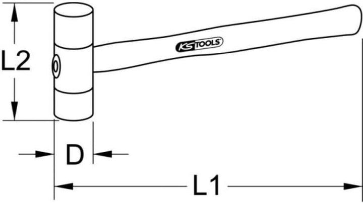 KS Tools 140.5201 Kunststoffhammer, 200g 200 g, 200 g