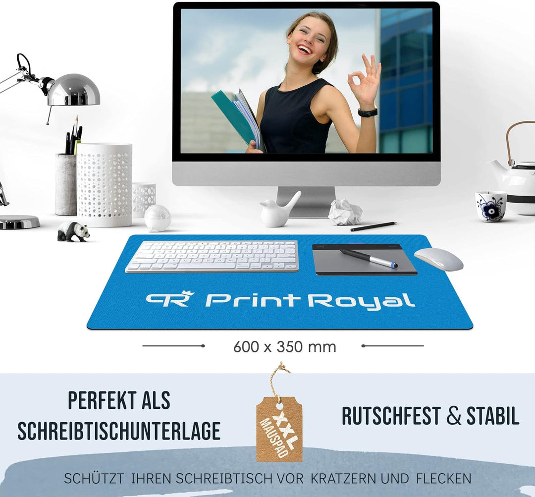 Print Royal PR XXL Mousepad mit Logo und Text selbst gestalten - Personalisierte Geschenke für Chef
