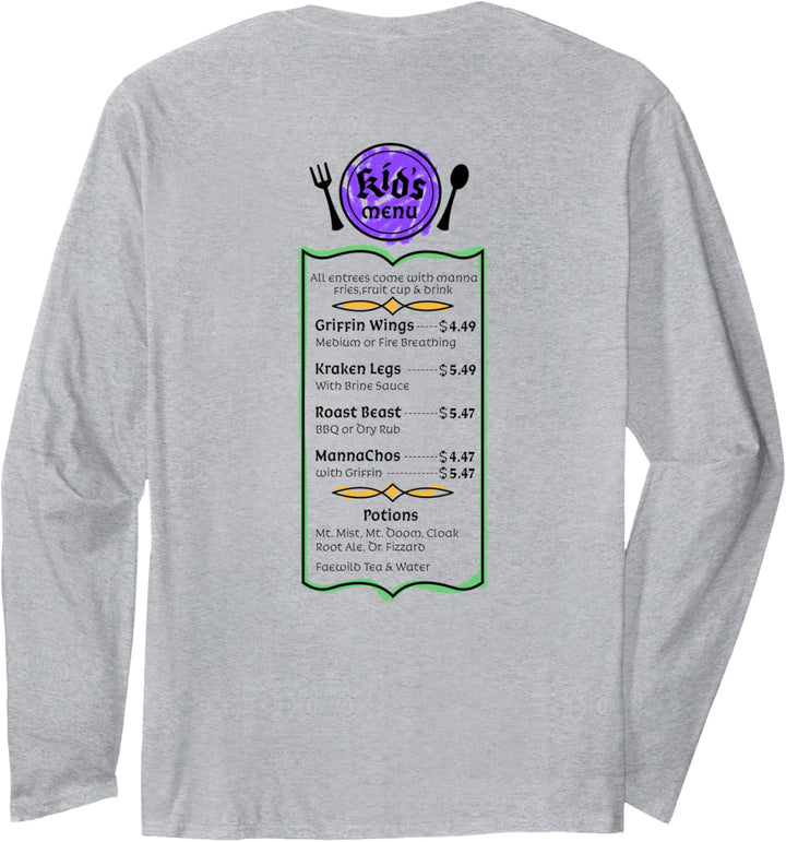 Disney Pixar Onward Manticore's Tavern Kids Menu Langarmshirt