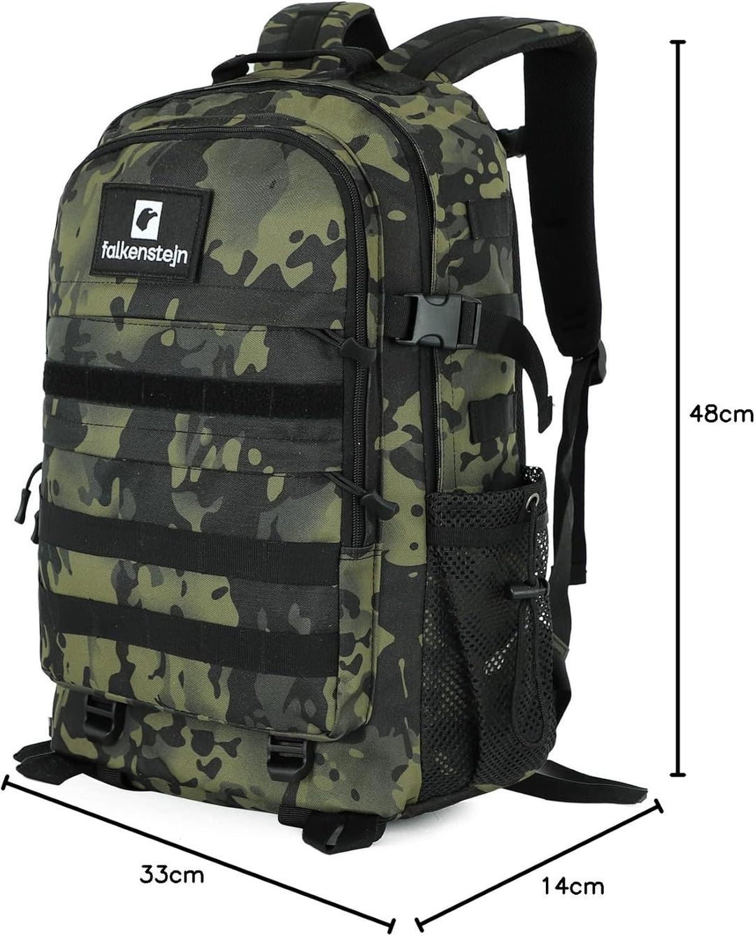 FALKENSTEJN Rucksack für Freizeit Outdooraktivitäten Schule Arbeit Multifunktionsrucksack Woodland 3