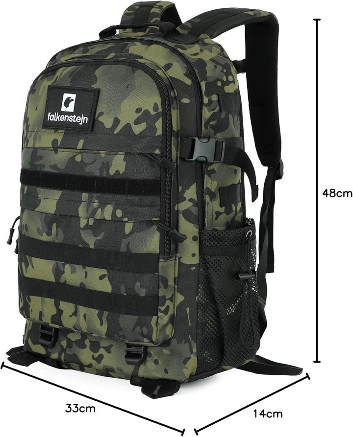 FALKENSTEJN Rucksack für Freizeit Outdooraktivitäten Schule Arbeit Multifunktionsrucksack Woodland 3