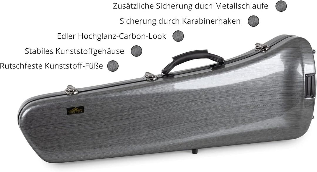 Lechgold Deluxe Koffer für Posaune (Tenor) - Stabiles Formetui für alle gängigen Tenorposaunen - The