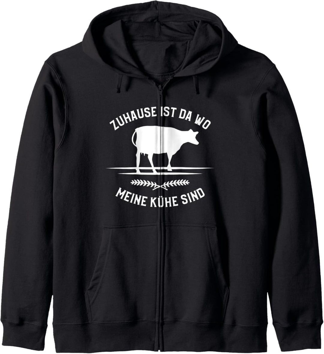 Zuhause Ist Da Wo Meine Kühe Sind Kapuzenjacke