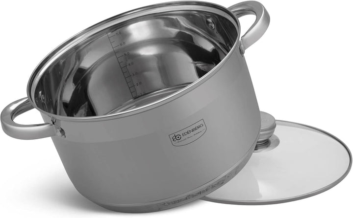 EDENBERG 12-teilig Induktion Kochtopfset Edelstahl Für Induktion
