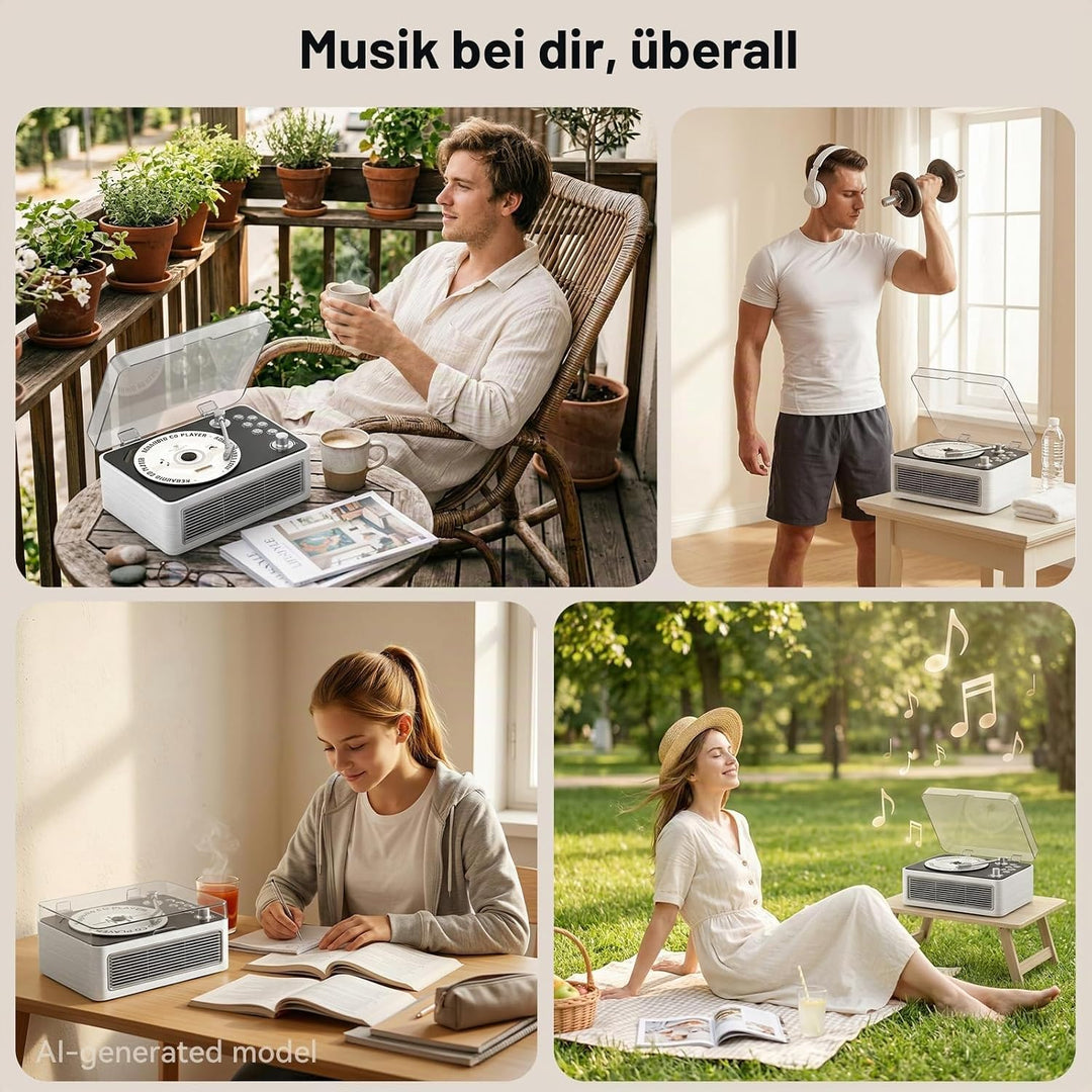 CD Player Tragbar Bluetooth: Kegaudio Radio mit CD-Player Tragbarer mit Lautsprecher Fernbedienung U
