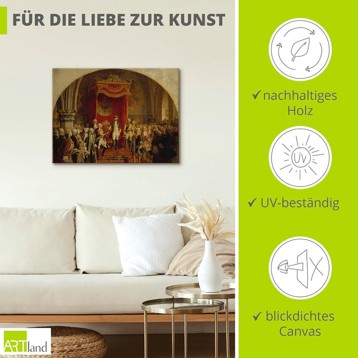 ARTland Leinwandbilder Wandbild Bild auf Leinwand 80x60 cm Wanddeko Preussen König Die schlesischen