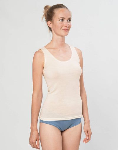 Dilling Merino Unterhemd für Damen - aus 100% Bio-Merinowolle 36 Natur, 36 Natur