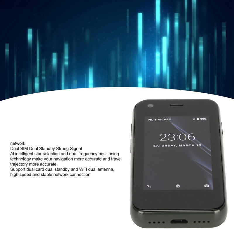 ciciglow 3G/2G -Smartphone, 2,5-Zoll-Dual-SIM-Handy, 1 GB RAM, 8 GB ROM, Ultradünnes WiFi-GPS-Tasche
