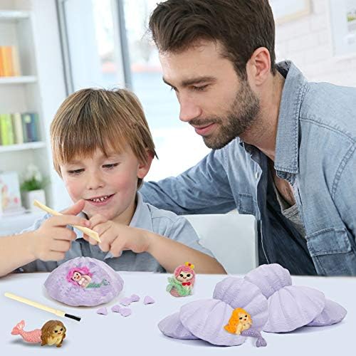 Byncceh Meerjungfrau Ausgrabungsset für Kinder-Grosses Schatzkiste Ausgrabungsset mit 12 Meerjungfra