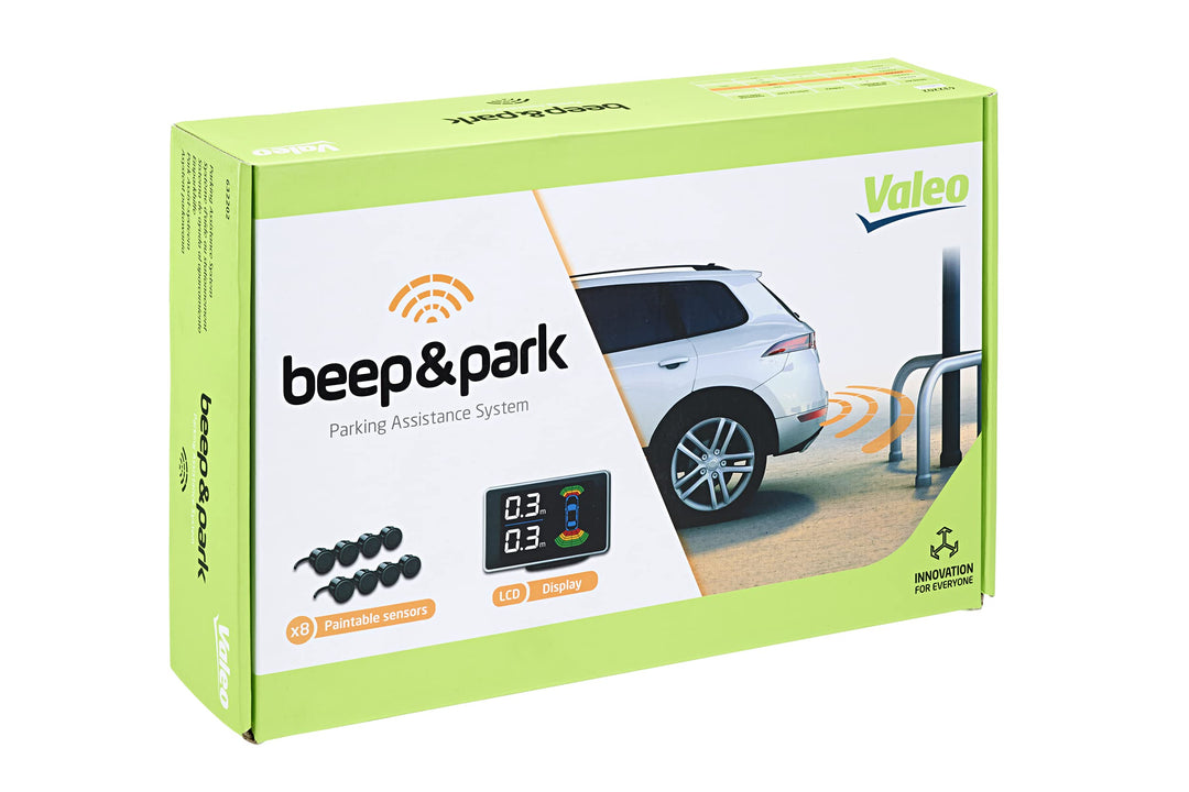 VALEO Beep & Park Einparkhilfeset mit 8 Sensoren + LCD-Display - Front- oder Heckmontage 632202 8 Se