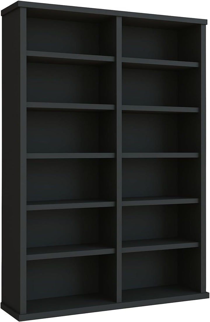 VCM Holz CD DVD Stand Regal Schrank Aufbewahrung Standregal Ständer Ronul Schwarz, Schwarz